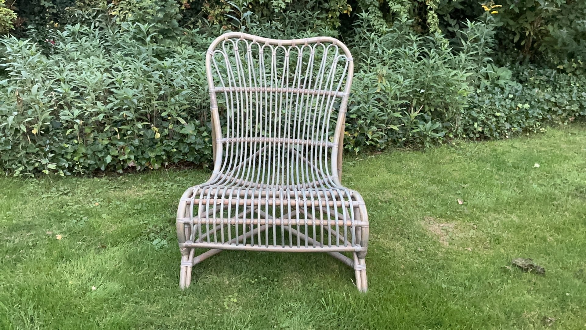 Rotan lounge stoel, Ophalen, Gebruikt, Bruin, Riet of Rotan