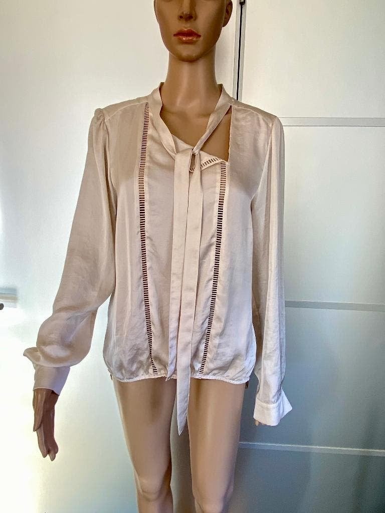 K157 Summum maat 38=M blouse top beige, Maat 38/40 (M), Summum, Beige, Ophalen of Verzenden
