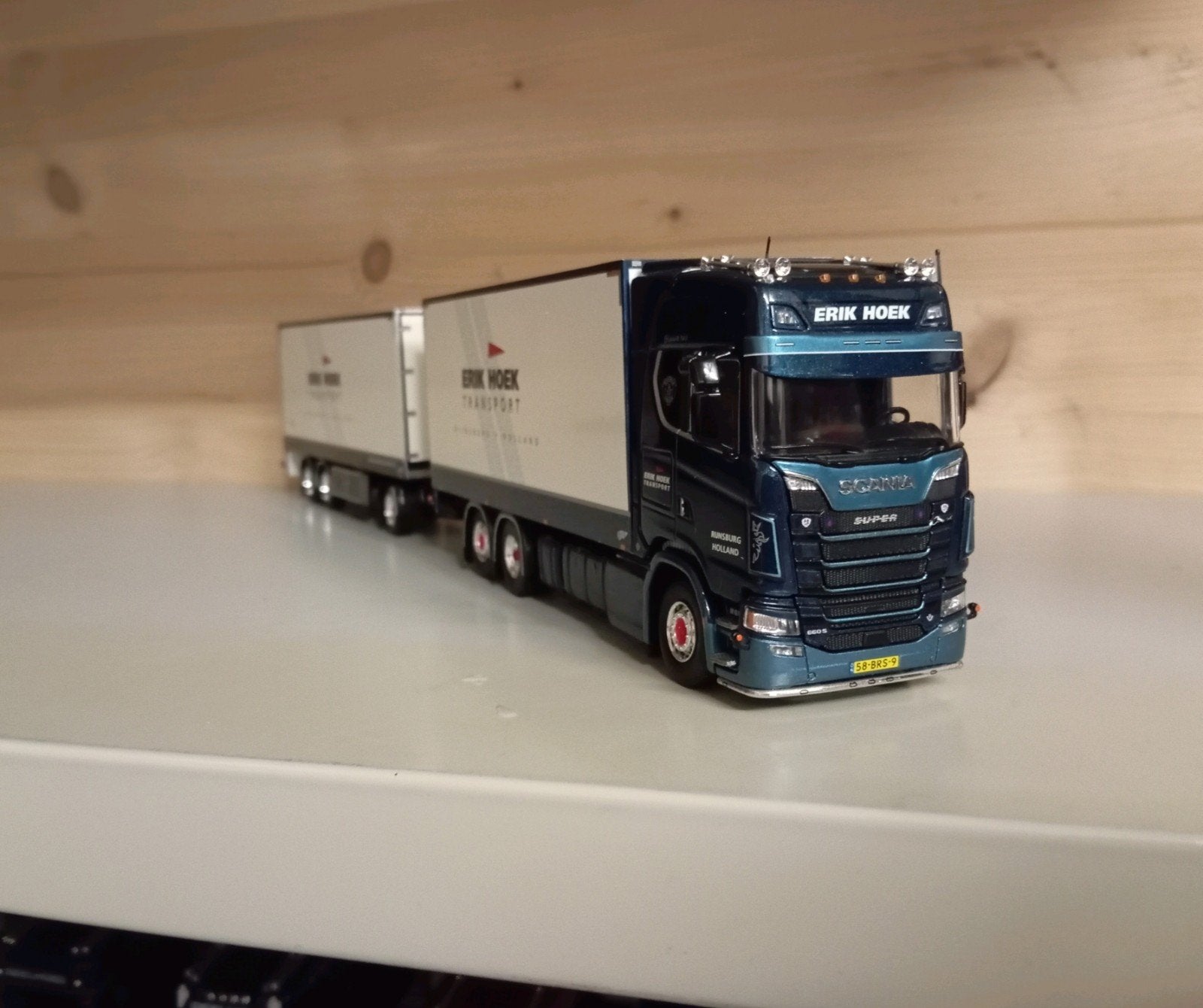 Scania NGS Erik Hoek combinatie Tekno, Hobby en Vrije tijd, Modelauto's | 1:50, Ophalen of Verzenden, Nieuw, Bus of Vrachtwagen