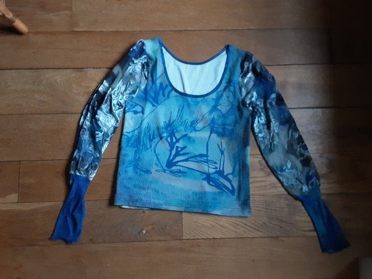 Desigual shirt M, Kleding | Dames, Tops, Maat 38/40 (M), Blauw, Ophalen of Verzenden, Zo goed als nieuw