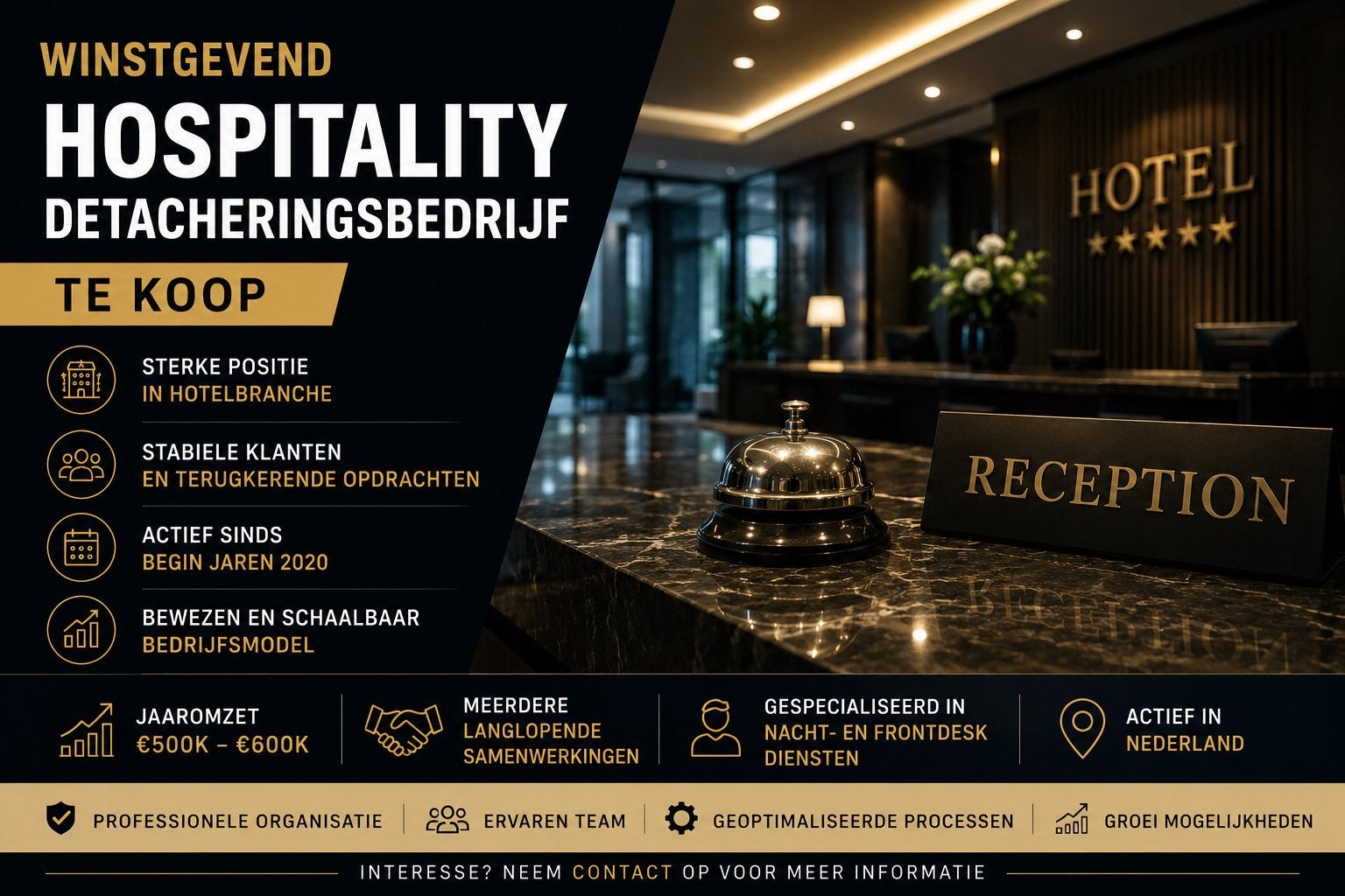 Ter overname aangeboden – Winstgevend hospitality bedrijf.