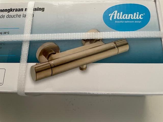 Thermostatische douchekraan goud Atlantic Colin 15 cm, Ophalen of Verzenden, Nieuw, Koper, Kraan