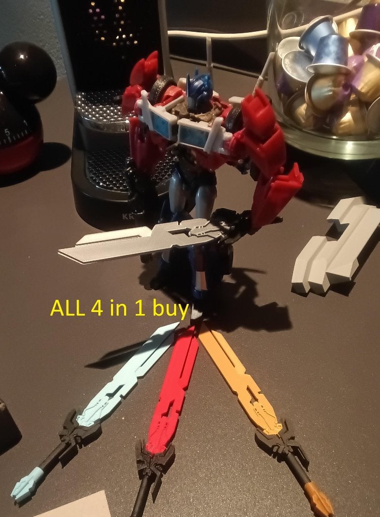 transformers - set off 4 - prime star saber sword 3d, Overige generaties, Ophalen of Verzenden, Nieuw, Autobots