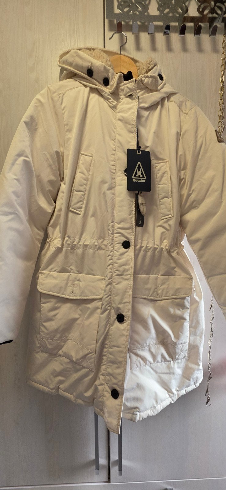 Gaastra: Gebroken witte, lange jaset dins Mt XL, Kleding | Dames, Gaastra, Maat 46/48 (XL) of groter, Nieuw, Ophalen of Verzenden