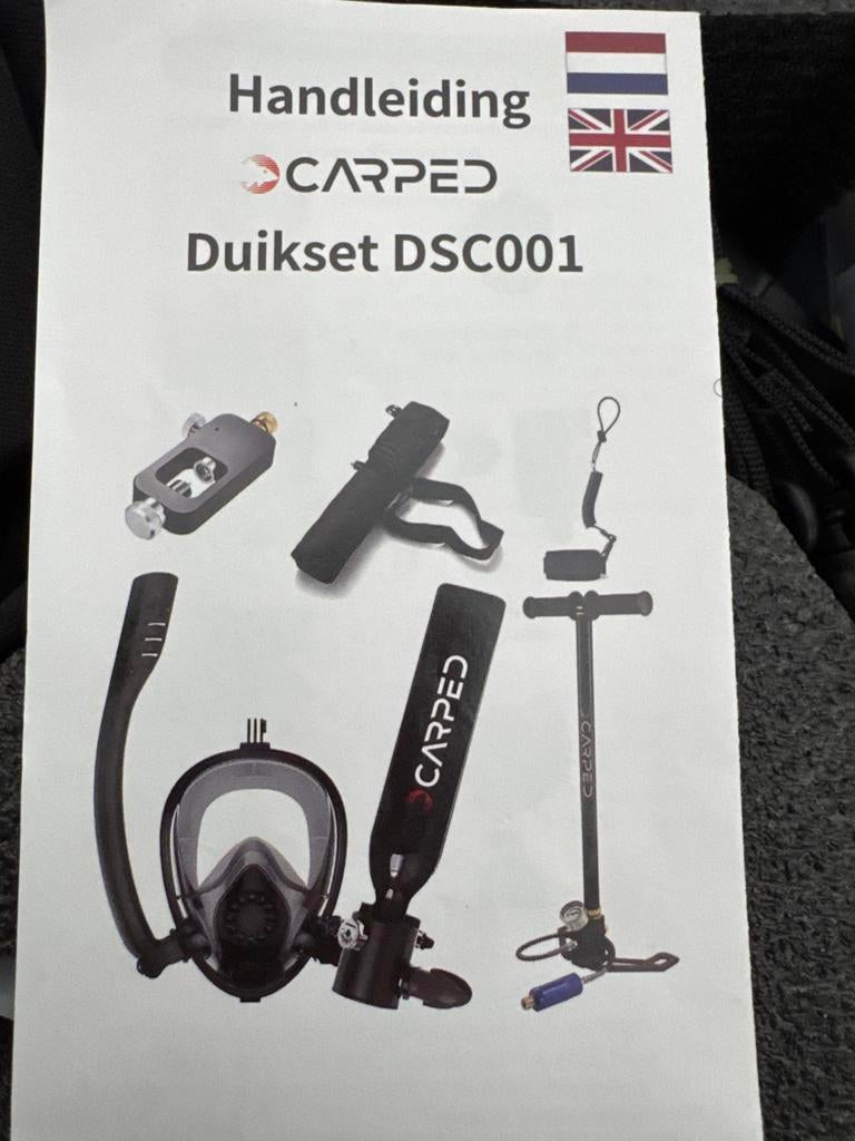 CARPED Duikset DSC001 - Compleet en   Nieuw, Ophalen of Verzenden, Nieuw, Duikfles