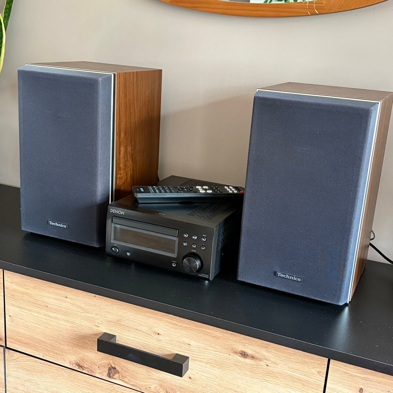 Denon RCD-M41DAB Bluetooth DAB HiFi set + Technics SB-R1, Ophalen, Zo goed als nieuw, Denon