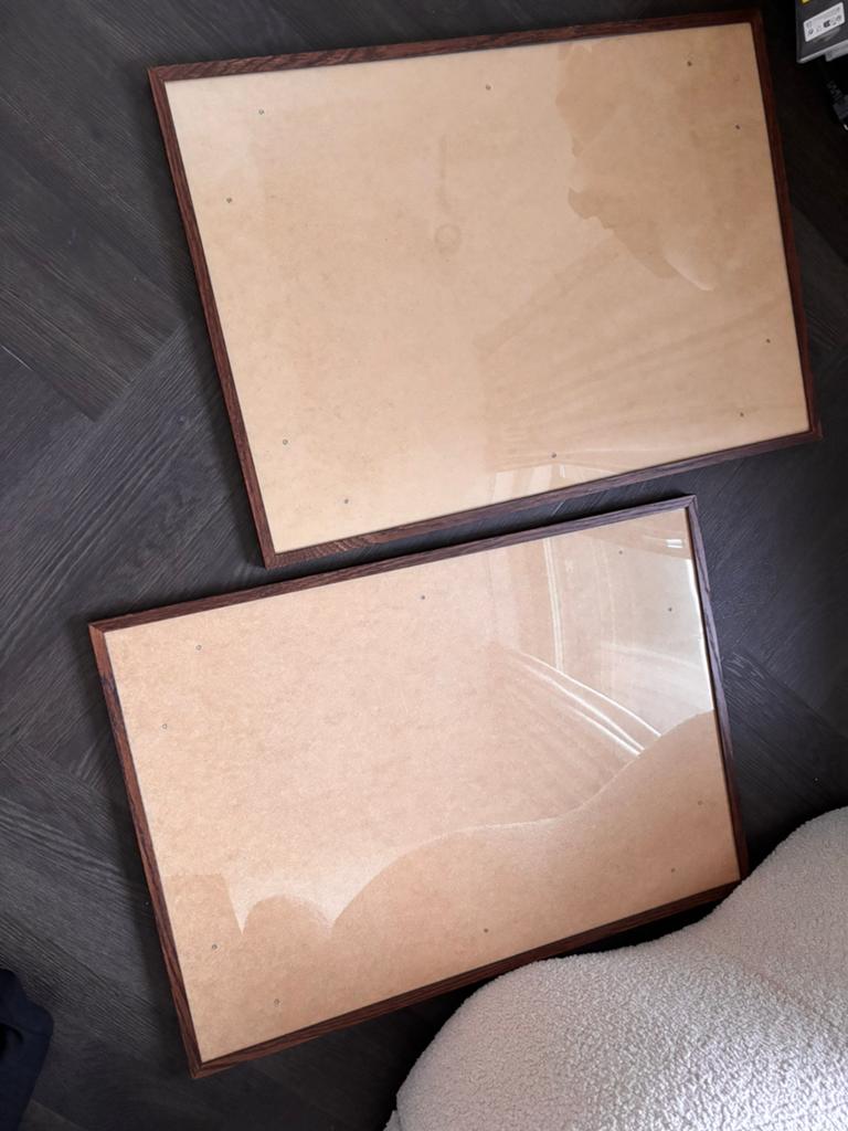 2x Postery fotolijsten walnoot hout 50x70 cm NIEUW, Ophalen of Verzenden, Nieuw