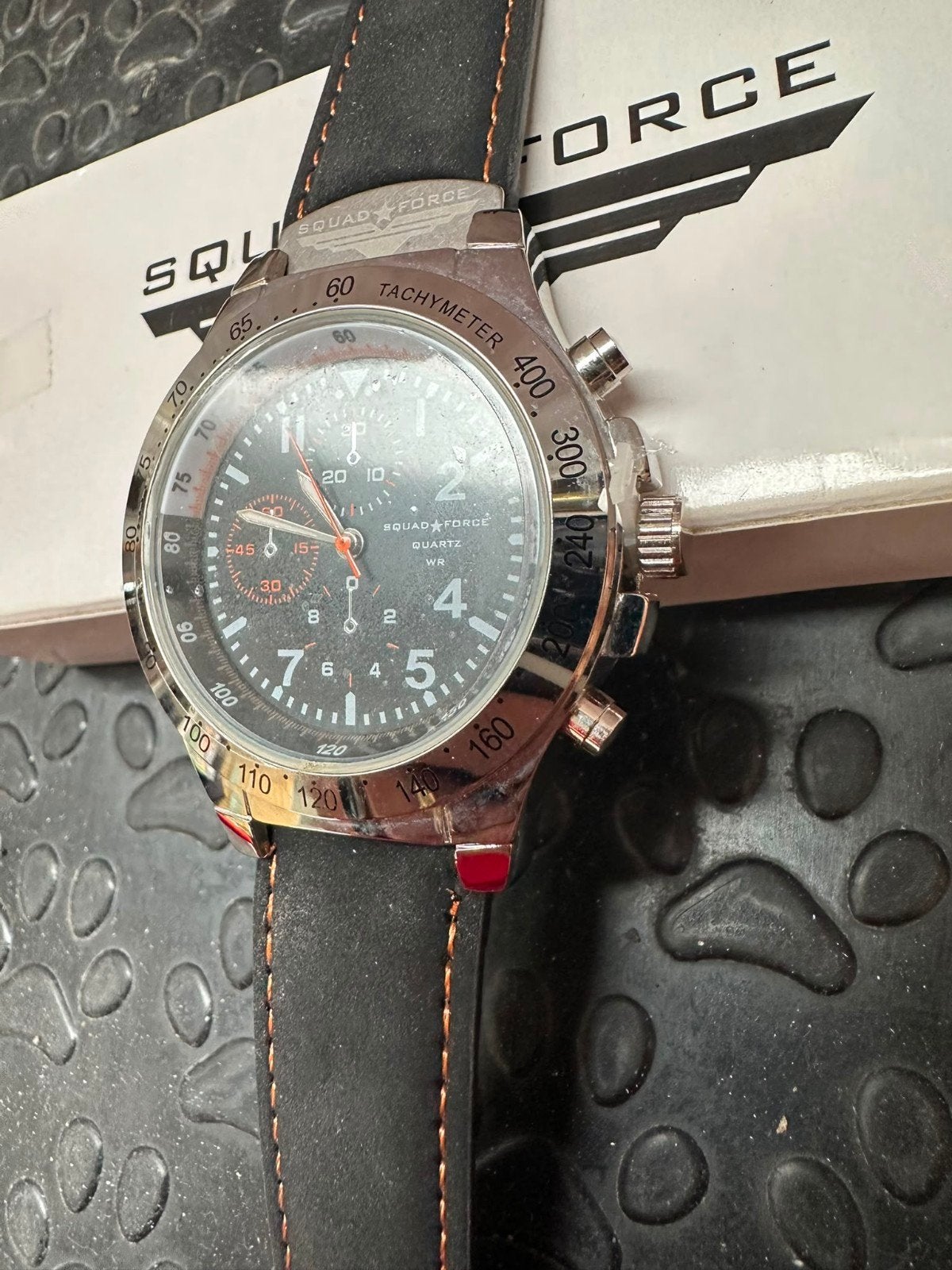 Squad Force Quartz Polshorloge met Leren Bandje, Overige merken, Overige materialen, Polshorloge, Ophalen of Verzenden