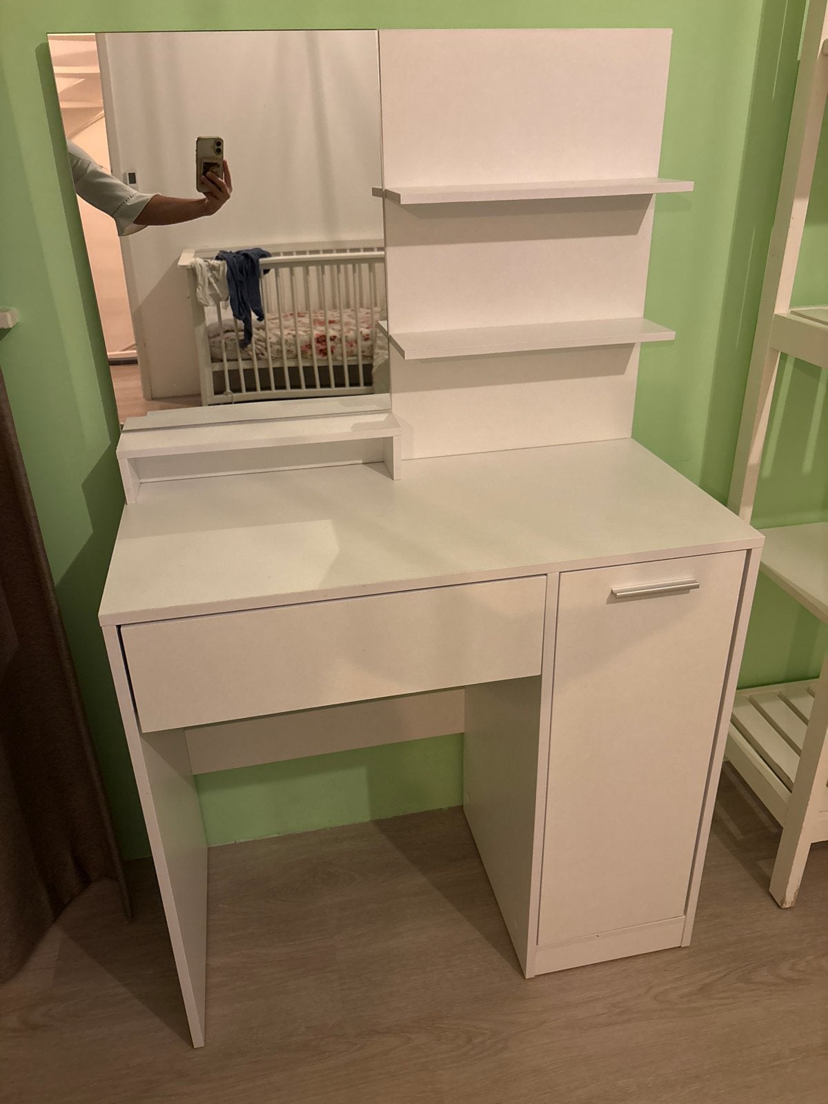 Make-up tafel met spiegel en opbergruimte, Ophalen, Gebruikt