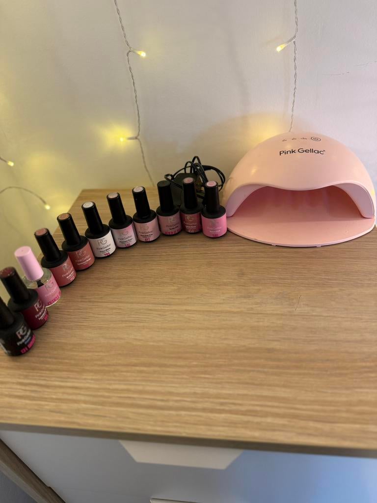Gellak set + Lamp, Ophalen of Verzenden, Gebruikt, Overige kleuren, Handen en Nagels