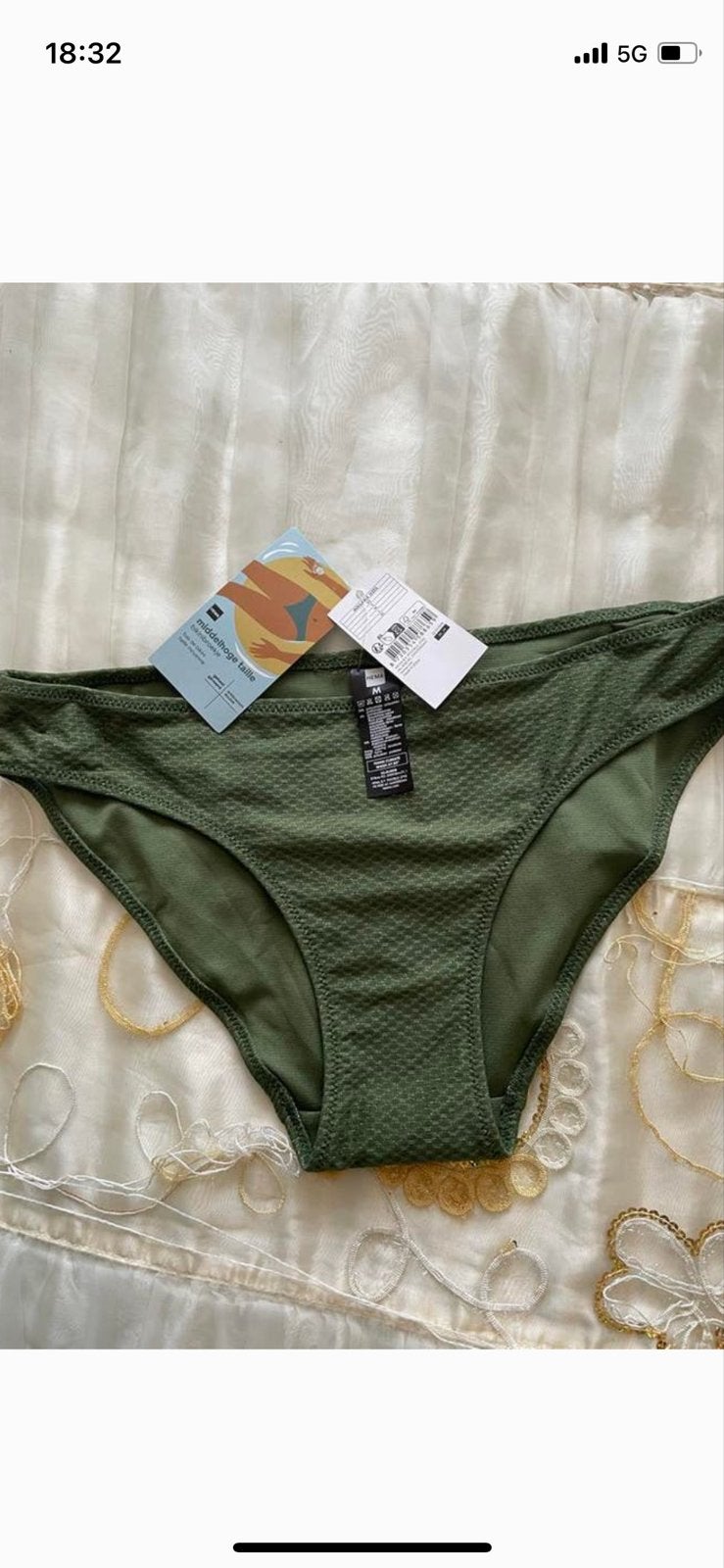 Nieuwe HEMA bikinibroekje maat M, groen, Ophalen, Nieuw, Groen, Bikini
