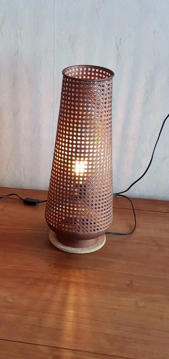 2 koperkleurige vloer of tafel lampen, Ophalen, Bruin, Metaal