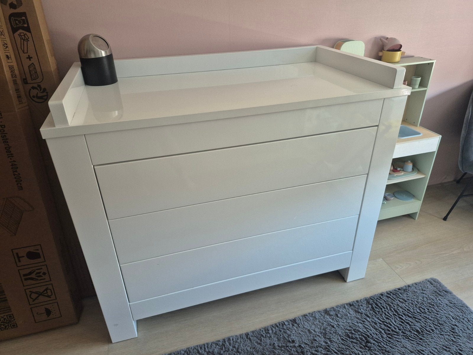 Kidsmill Alaska Hoogglans Commode Wit, Ophalen, Gebruikt, 50 tot 70 cm, 100 cm of meer