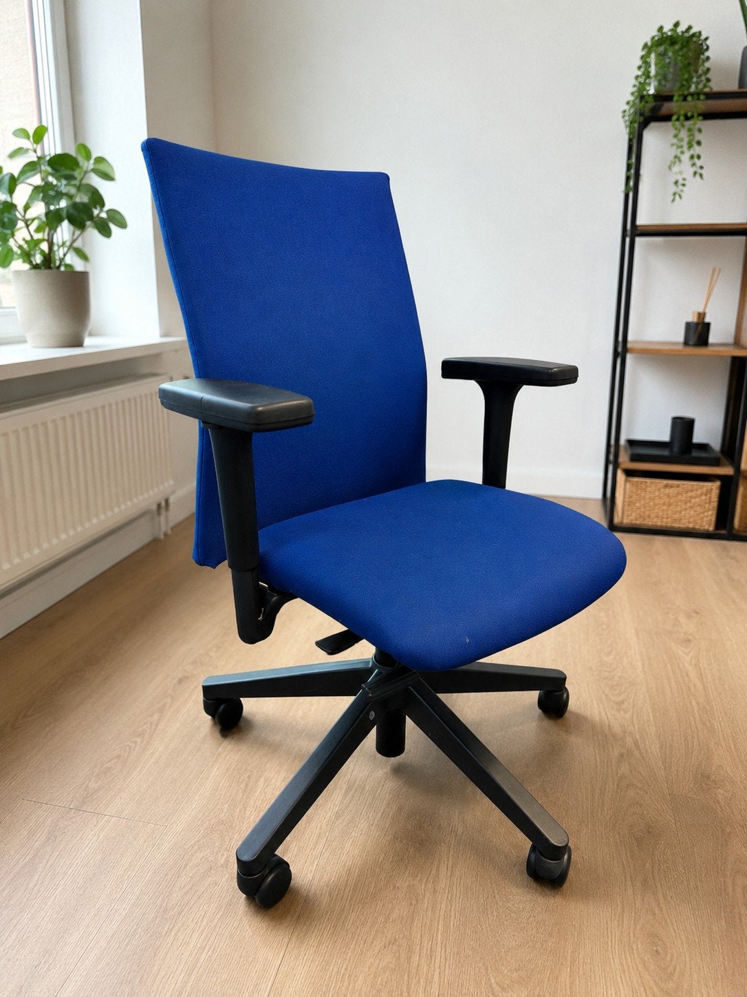 GRATIS!! Haworth Comforto Bureaustoel -  Blauw, Ophalen, Gebruikt, Blauw
