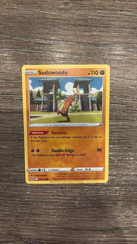 ASR Sudowoodo 074/189, Ophalen of Verzenden, Zo goed als nieuw