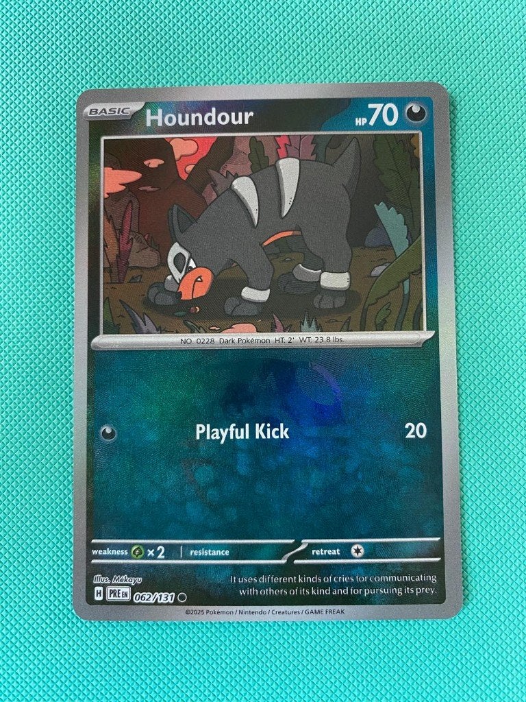 Houndour 062/131 PRE masterbal, Ophalen of Verzenden, Nieuw, Losse kaart, Foil