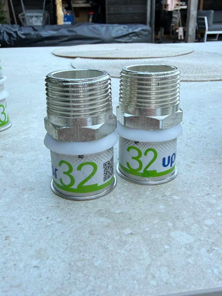Uponor S-Press Plus perskoppeling puntstuk 32 x 1, Tuin en Terras, Fakkels, Ophalen of Verzenden, Zo goed als nieuw