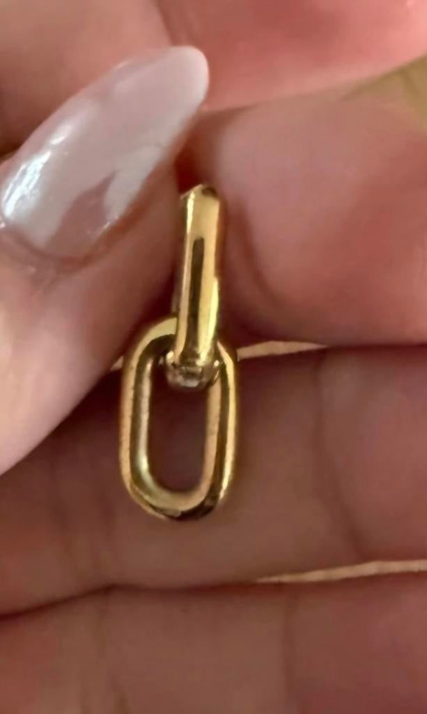 Ti Sento Vergulde Oorbellen met Bedels, Sieraden, Tassen en Uiterlijk, Oorbellen, Zo goed als nieuw, Hangers, Goud, Goud, Ophalen of Verzenden