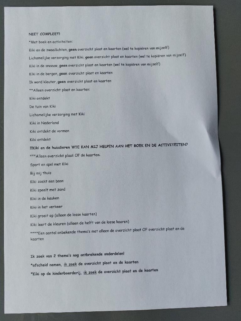 Kiki thema's, Ophalen of Verzenden, Zo goed als nieuw, Taal en Lezen