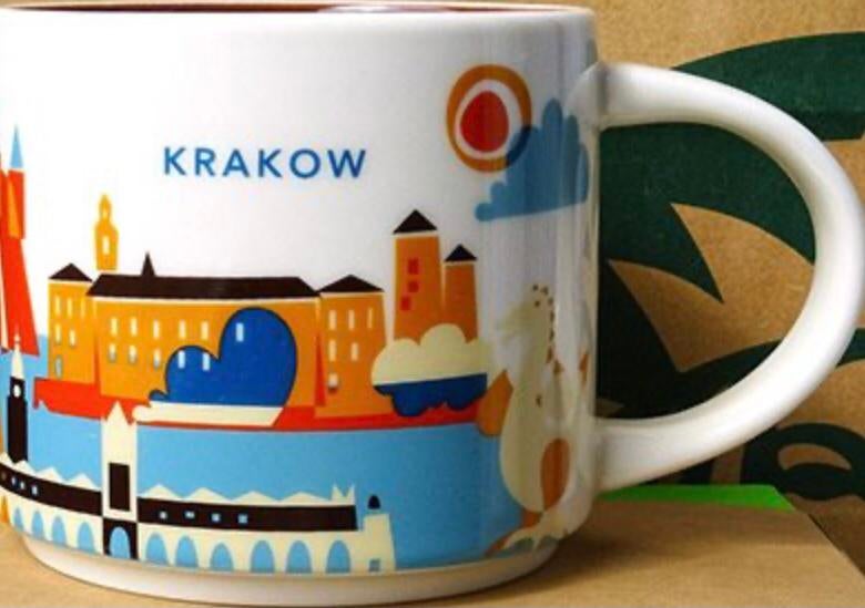 Starbucks Krakow YAH You Are Here, NIEUW, Ophalen of Verzenden, Zo goed als nieuw, Overige stijlen, Kop(pen) en/of Schotel(s)