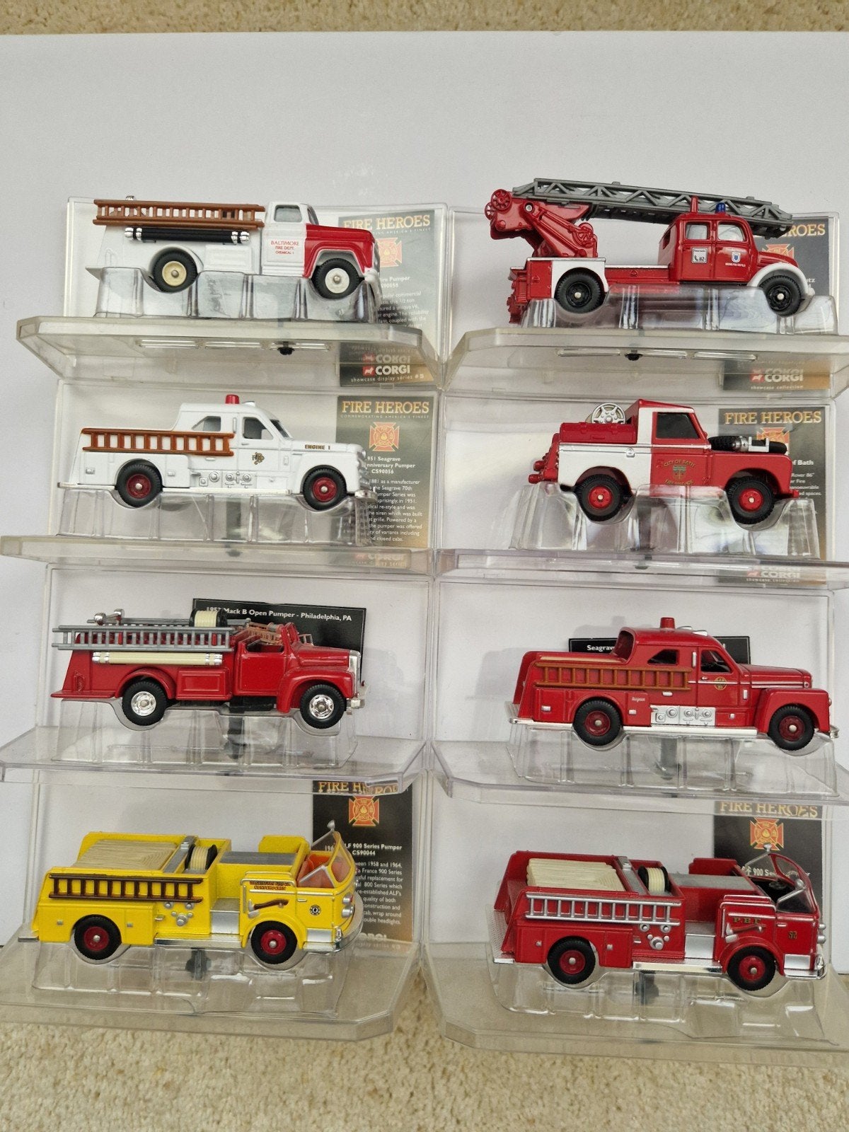 8x brandweerauto, Hobby en Vrije tijd, Modelauto's | 1:87, Ophalen of Verzenden, Bus of Vrachtwagen, Corgi