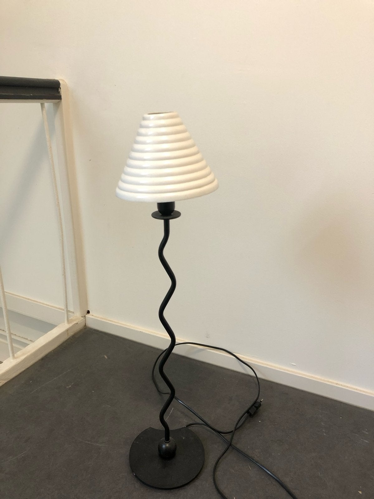 Leuk zigzag lampje, Gebruikt, Vintage, Wit, Ophalen of Verzenden