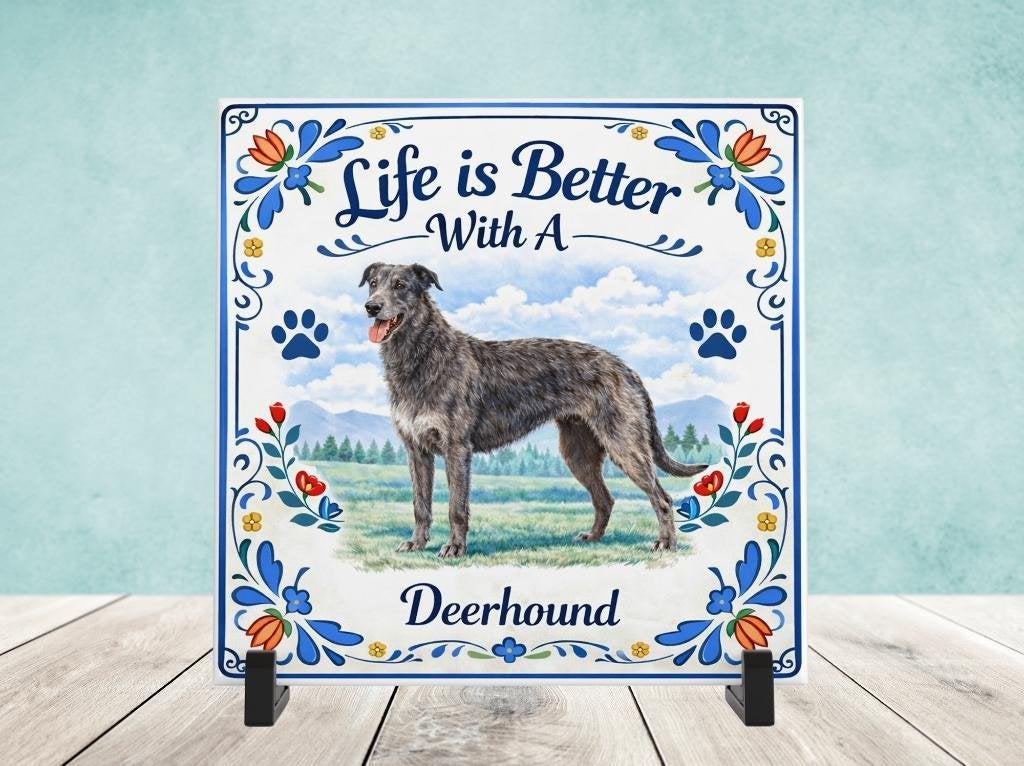 Life is Better With a Deerhound - Tegel, Verzenden, Nieuw