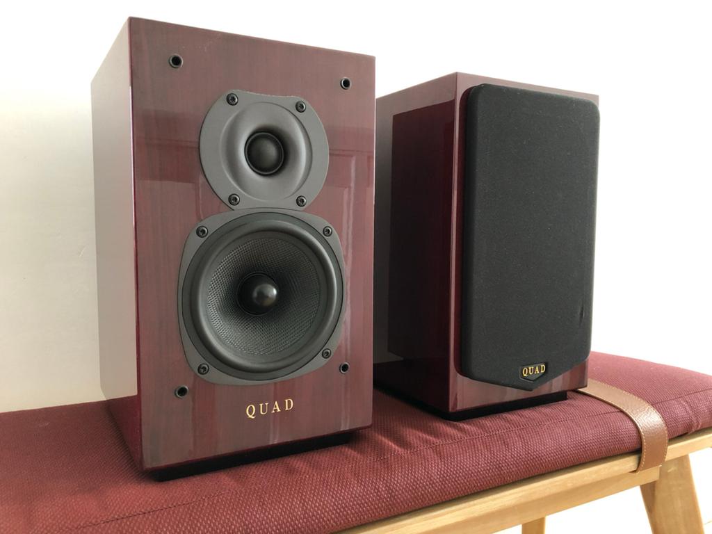 Quad 11L-2 Monitor Luidsprekers - Rosewood Lak, Zo goed als nieuw, 60 tot 120 watt, Front, Rear of Stereo speakers, Ophalen