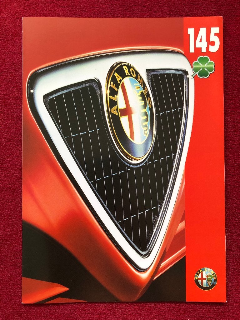 Alfa Romeo 145 Quadrifoglio Verde Duitse folder 1996, Alfa Romeo, Nieuw, Ophalen of Verzenden, Alfa Romeo