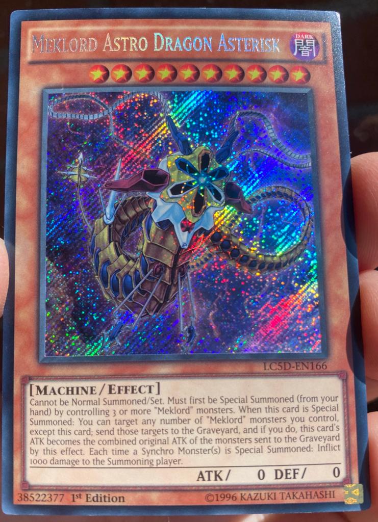 Yu-Gi-Oh! Meklord Astro Dragon Asterisk LC5D 1st Edition !, Ophalen of Verzenden, Gebruikt, Losse kaart, Foil