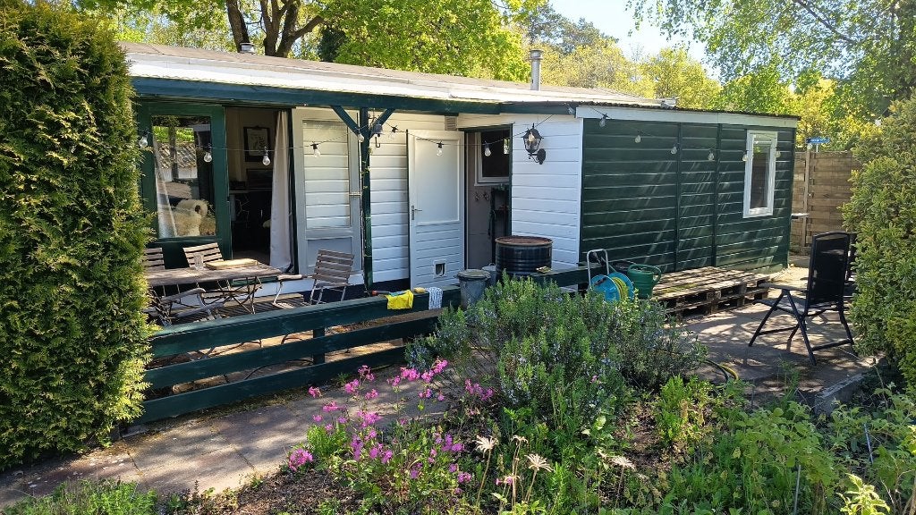 Chalet op Haspel 35-107 op camping Bosgenoegen te koop, Open haard, In bos, Recreatiepark