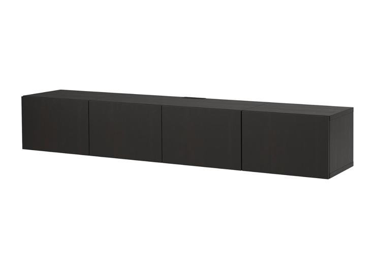 ZGAN IKEA BESTA Tv meubel zwart / donker bruin, Ophalen, Zo goed als nieuw, 25 tot 50 cm, Minder dan 100 cm