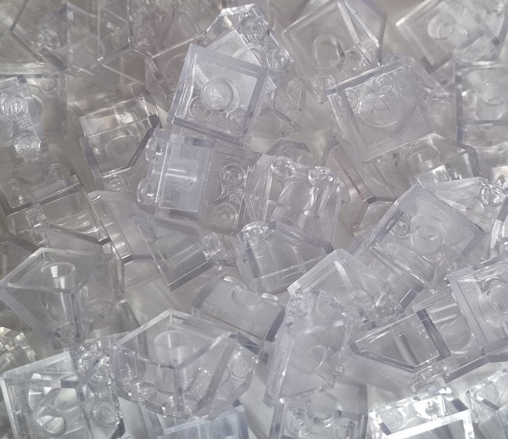 Lego 2x2 slope 45, Transparant clear (25), Ophalen of Verzenden, Nieuw, Losse stenen, Lego