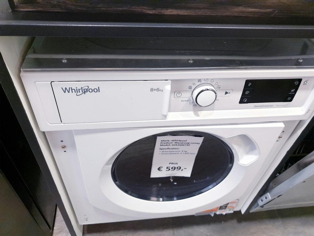 inbouw whirlpool wasdroog combi B KEUZE NIEUW inc garantie, 6 tot 8 kg, Ophalen of Verzenden, Nieuw, Minder dan 85 cm