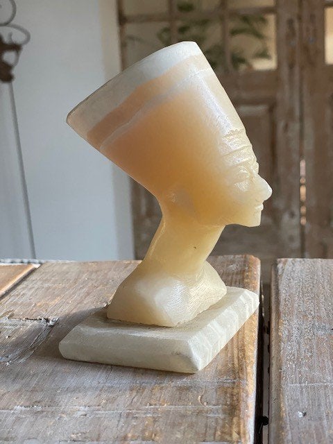 Vintage marmeren buste koningin Nefertiti / farao Egypte., Ophalen