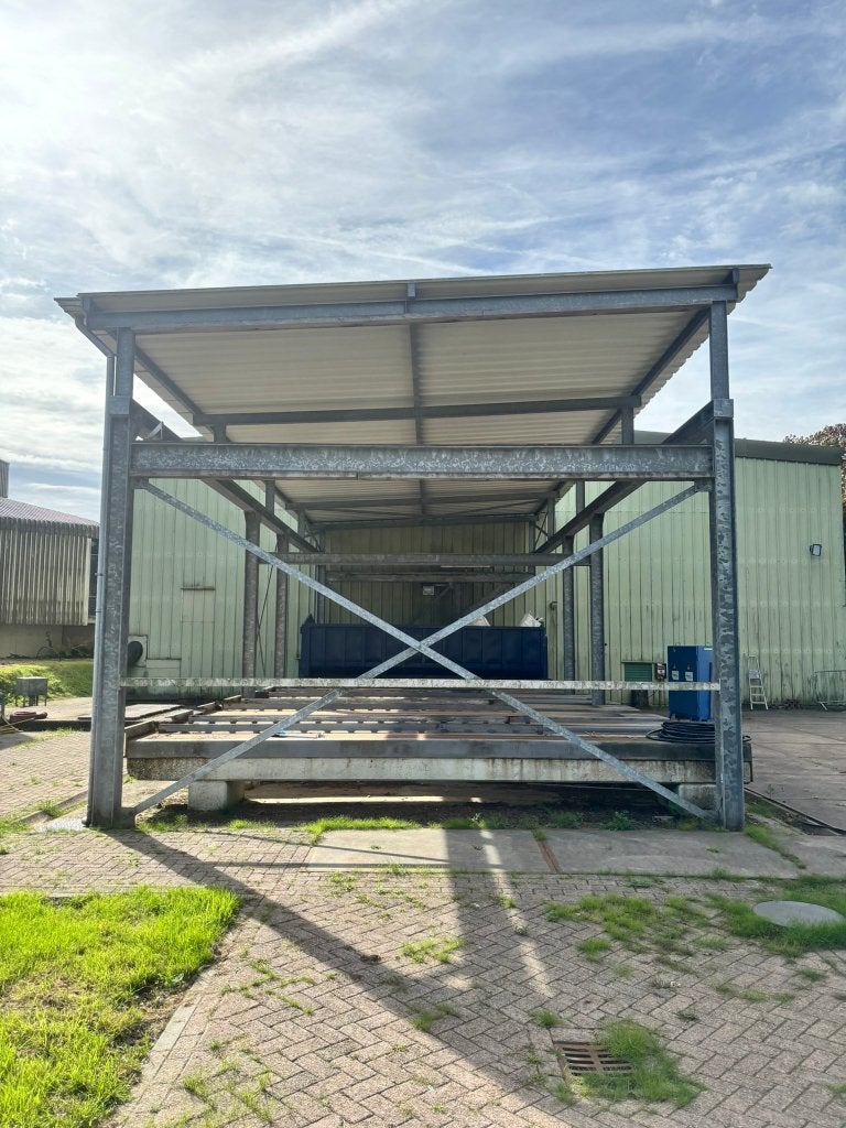 115 m² gegalvaniseerde overkapping staalconstructie 16x7m¹, Ophalen, Gebruikt, IJzer