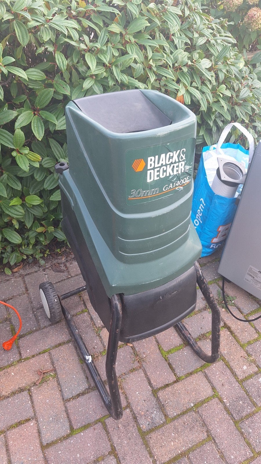 Back an decker 30 mm hakselaar, Ophalen