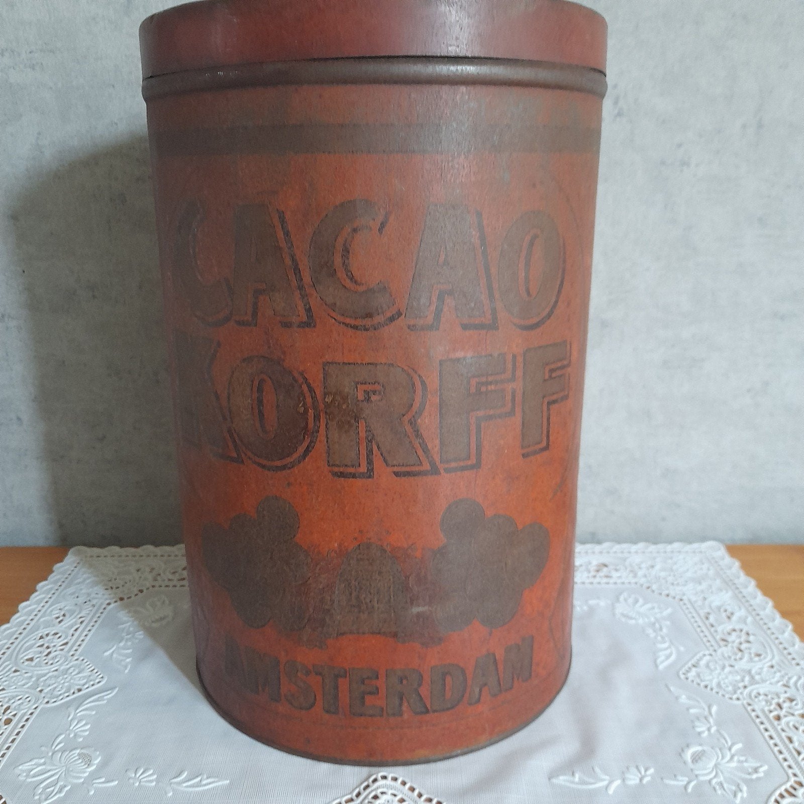 Nostalgisch cacao blik Korff Amsterdam, Ophalen of Verzenden