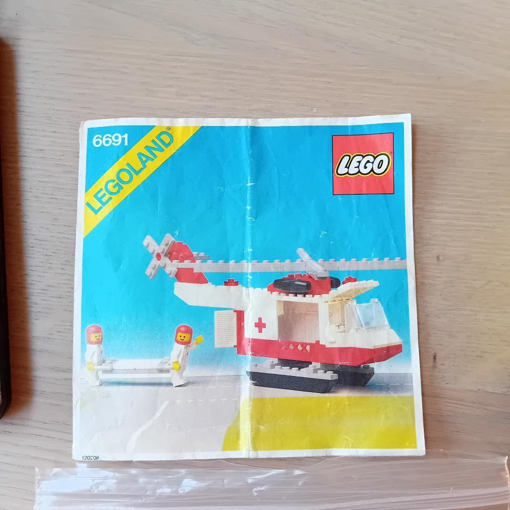 Vintage LEGO 6691 Rode Kruis helicopter, Gebruikt, Lego, Ophalen of Verzenden, Compleet