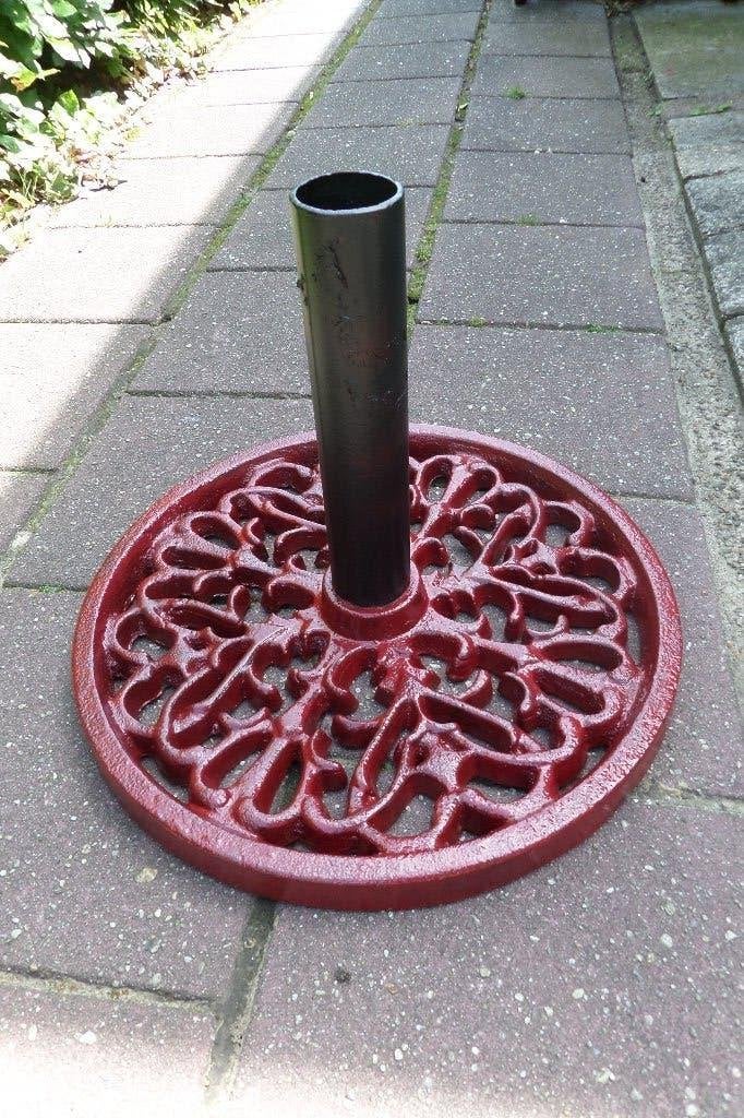Parasolvoet - Gietijzer - Gewicht 25kg - Paaldiameter 5.2cm, Tuin en Terras, Parasols, Ophalen, Zo goed als nieuw, Minder dan 1 meter