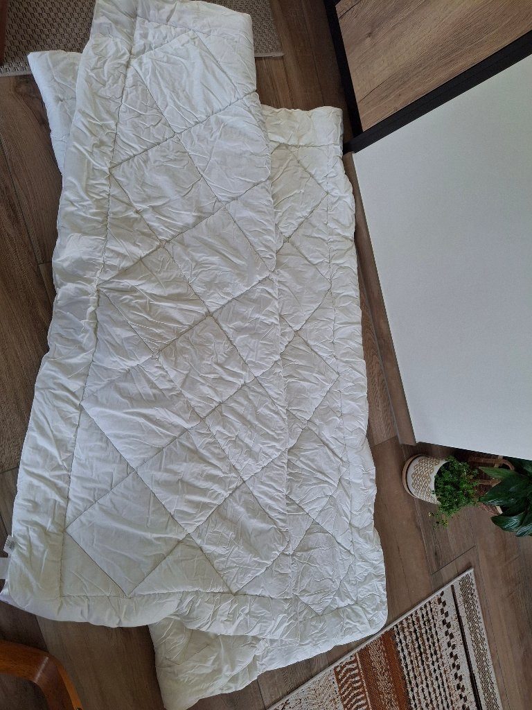Percale dekbed 240x220 cm, Gebruikt, Wit, Overige materialen, Tweepersoons