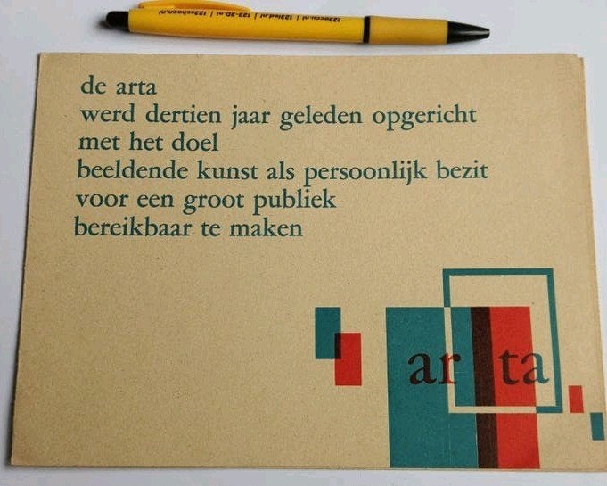 1960, FOLDER " ARTA" , BEELDENDE KUNST, Ophalen of Verzenden, Gelezen, Overige onderwerpen
