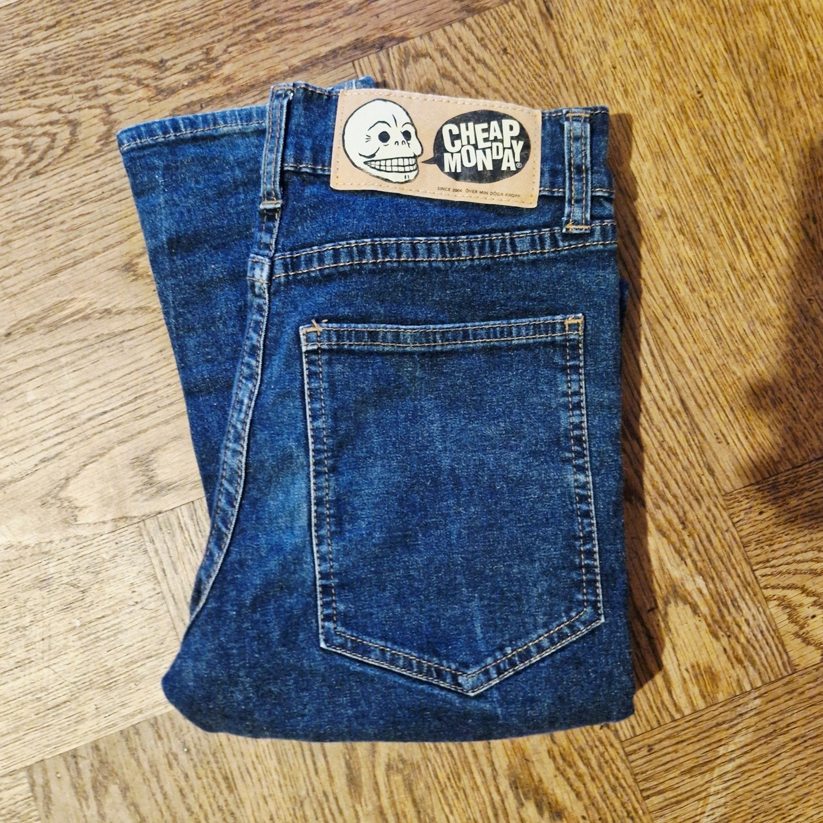 Cheap Monday Tight Very Stretch Onewash Jeans maat XS W25/L3, Blauw, Ophalen of Verzenden, Zo goed als nieuw, W27 (confectie 34) of kleiner