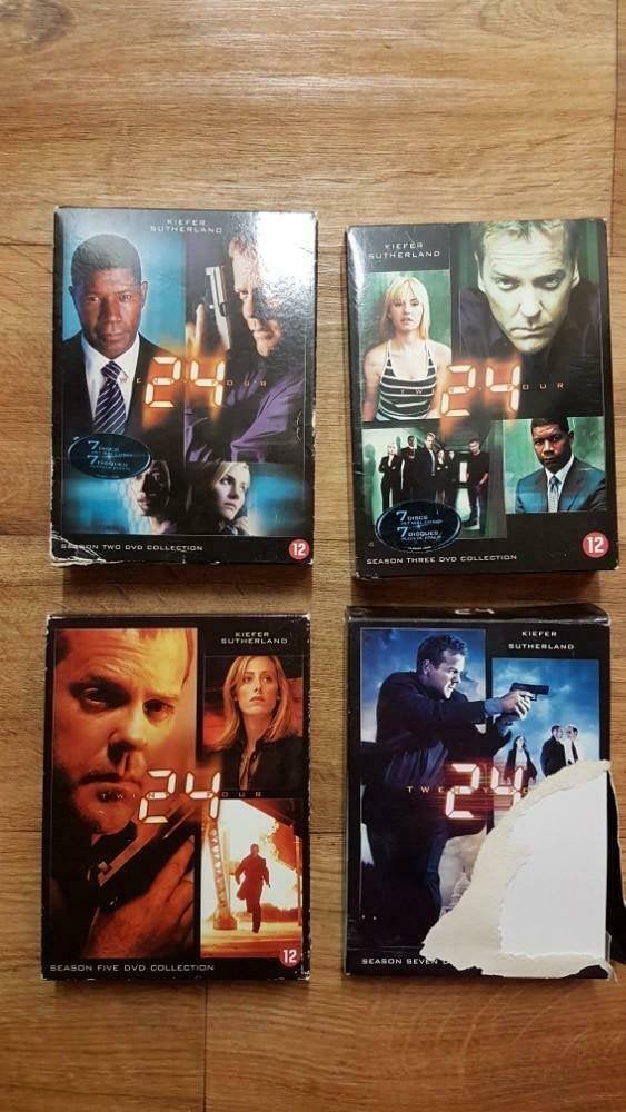 24 Season 2, 3, 5 / Seizoen S2 S3 S5, Vanaf 12 jaar, Ophalen of Verzenden, Gebruikt, Actie en Avontuur