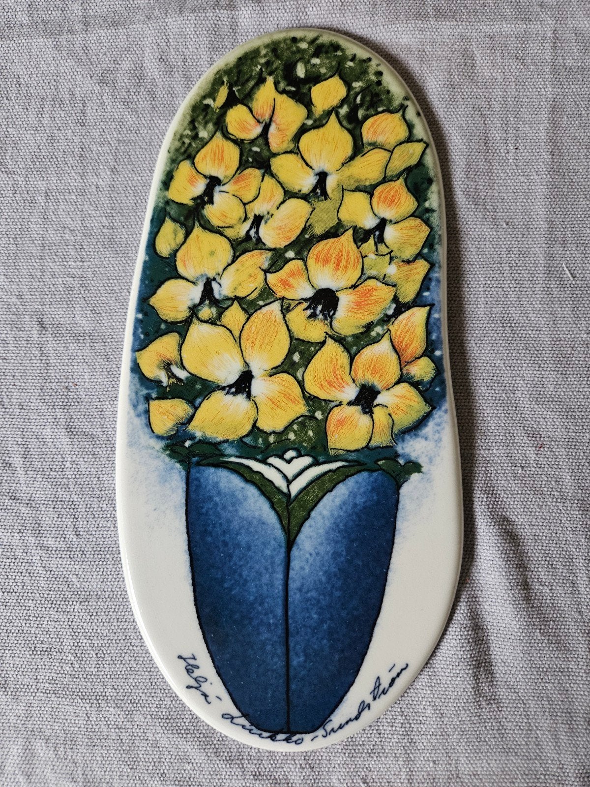 Arabia Finland wanddecoratie bloemen, Ophalen of Verzenden