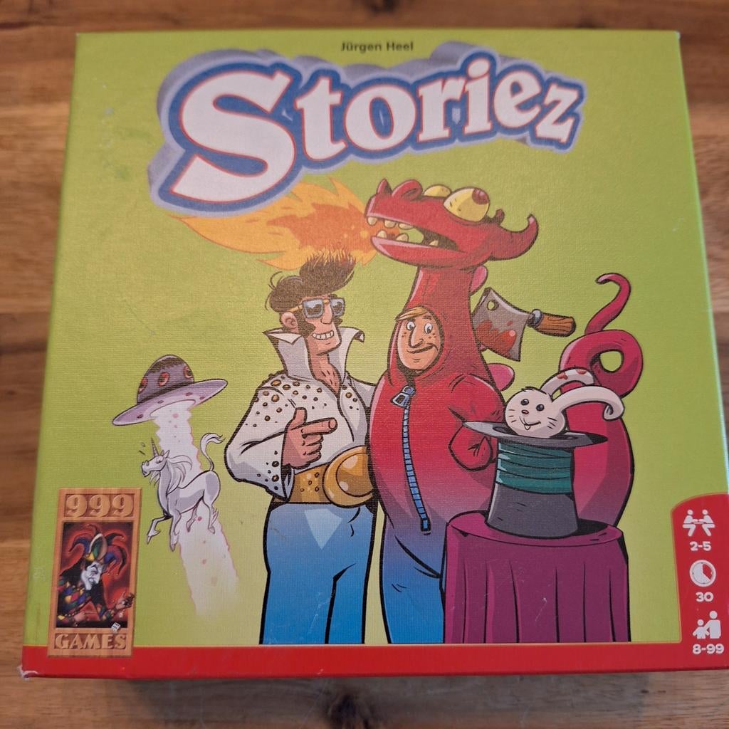 Storyiez: Het hilarische vertelspel van 999 Games, Vijf spelers of meer, Ophalen of Verzenden, Zo goed als nieuw, 999 Games