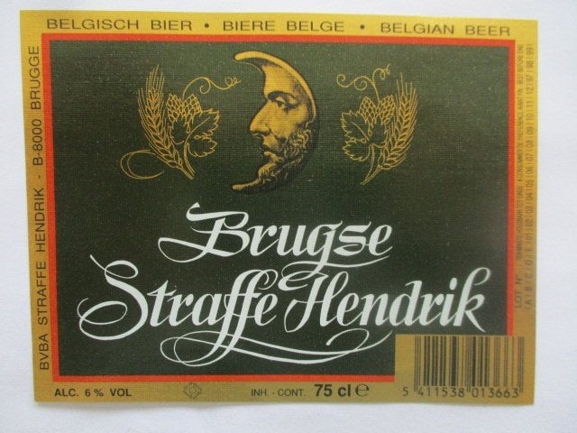 bieretiket Belgie 17-8 (19M) straffe hendrik, Verzamelen, Ophalen of Verzenden, Nieuw, Overige typen, Overige merken
