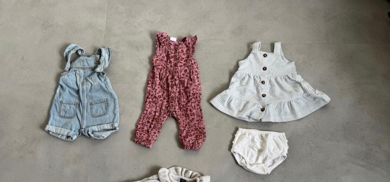 Babykleding maat 62 meisjes: tuinpakjes, jurkje en onderbroe, Ophalen of Verzenden, Zo goed als nieuw, Meisje, Pakje