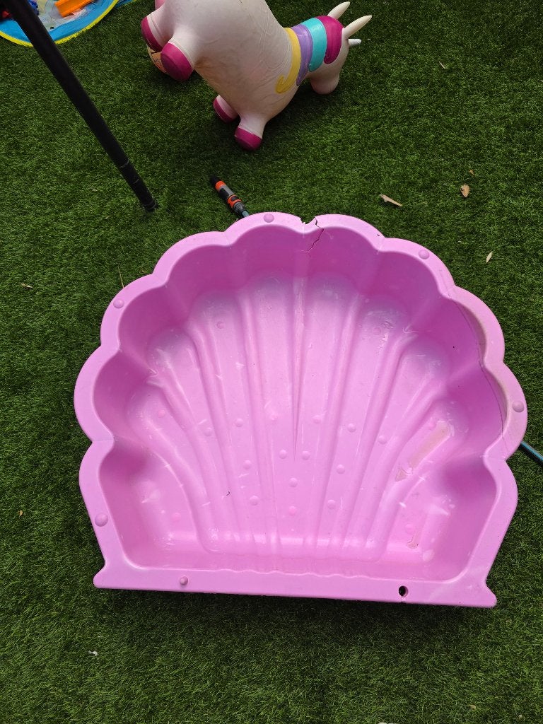 Zandbak roze schelp, Kinderen en Baby's, Speelgoed | Buiten | Zandbakken, Ophalen, Gebruikt