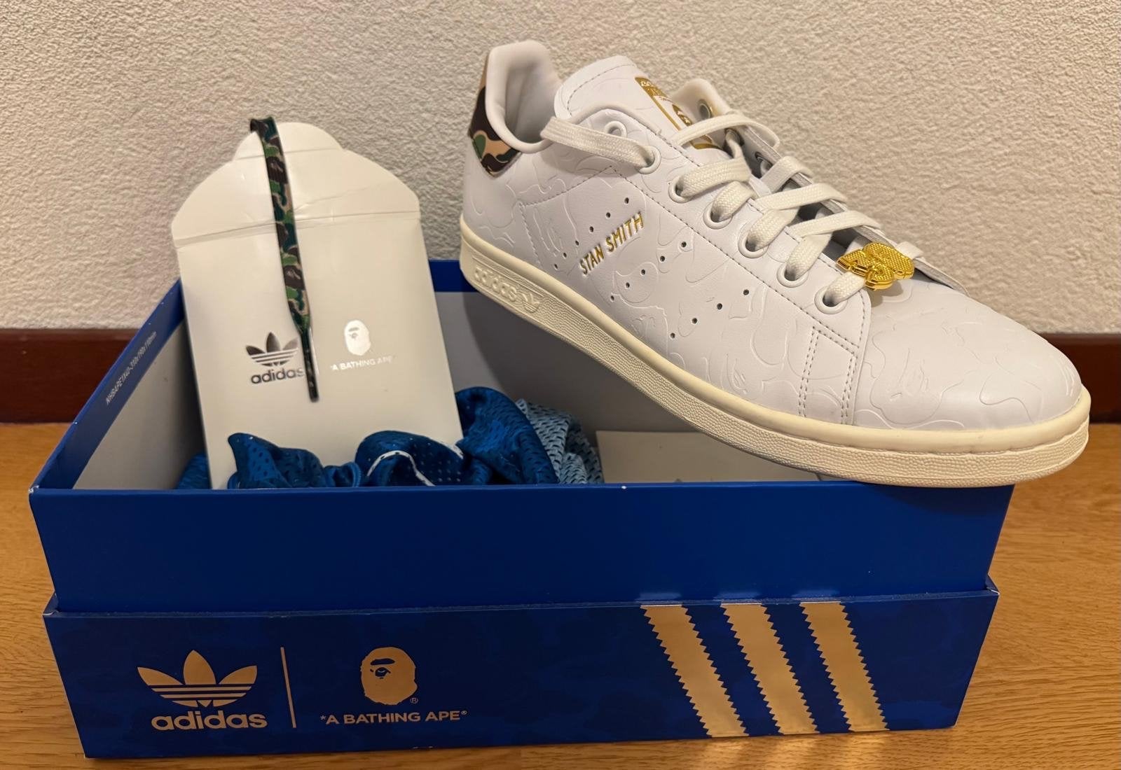 Adidas Stan Smith BAPE IG1115 - Maat 41 1/3 - DS, Ophalen of Verzenden, Nieuw, Wit, Sneakers of Gympen